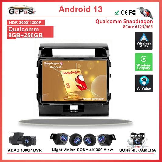 A360 Cameras Android 13 For Toyota Land Cruiser